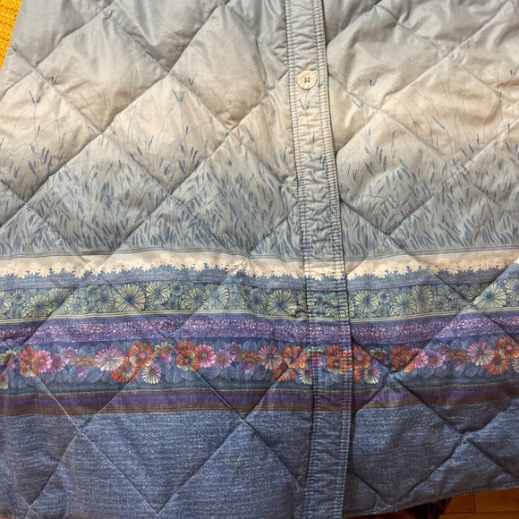 Vintage 70s Goose Downfilled Quilted Pastel blue floor length winter jacket! - Picture 12 of 15